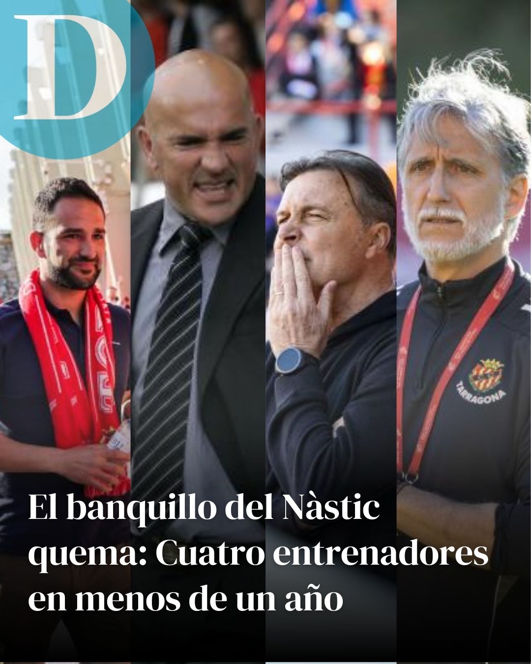 El banquillo del Nàstic quema: Cuatro entrenadores en menos de un año