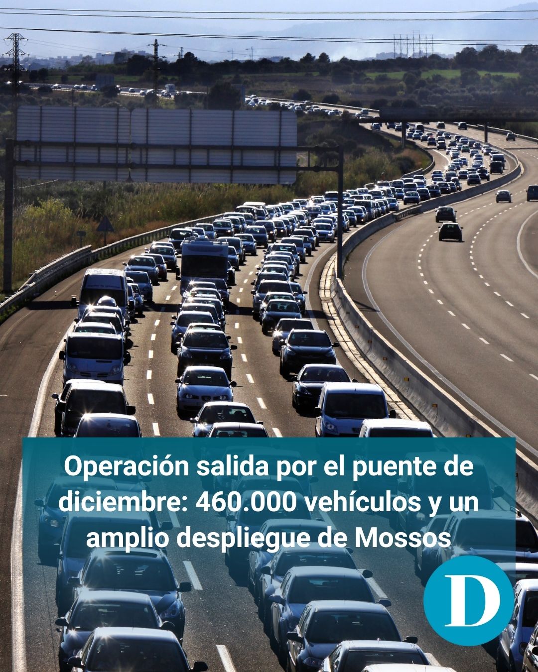 Operación salida por el puente de diciembre: 460.000 vehículos y un amplio despliegue de Mossos