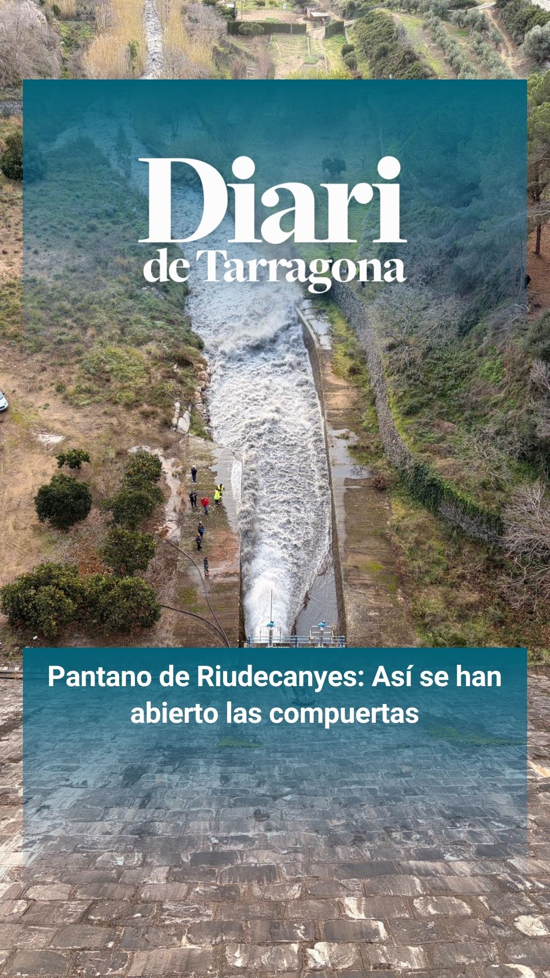 El pantano de Riudecanyes abre compuertas: Así ha salido el agua