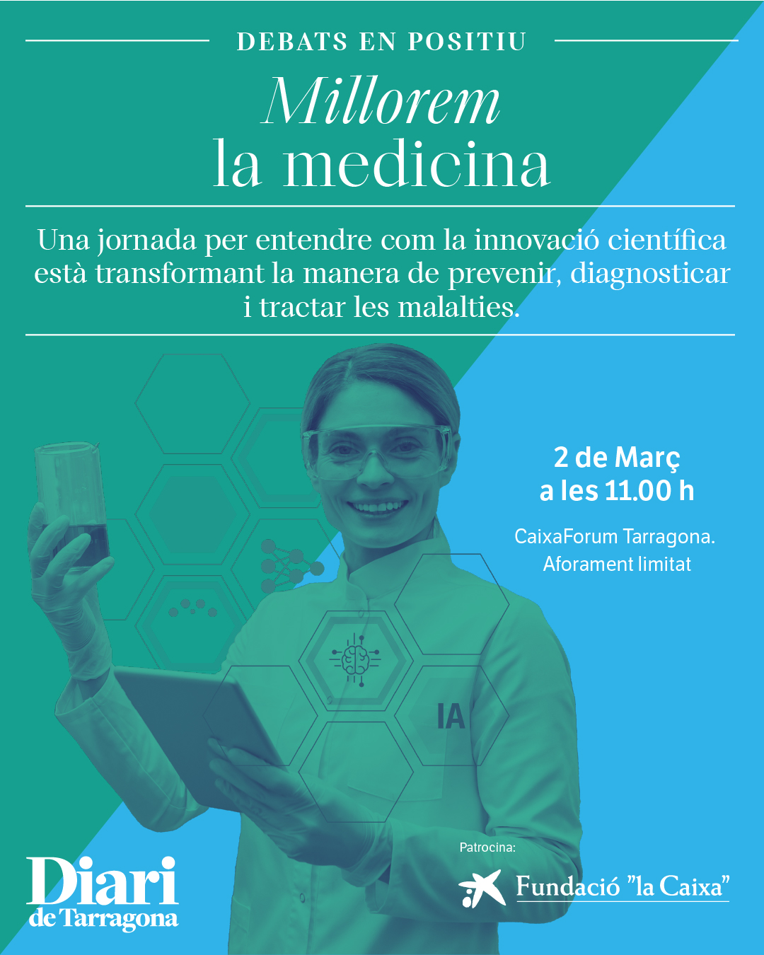 El dilluns 2 de març al matí (11:00h) tanquem el cicle 'Debats en positiu' organitzat conjuntament amb Fundación ”la Caixa”