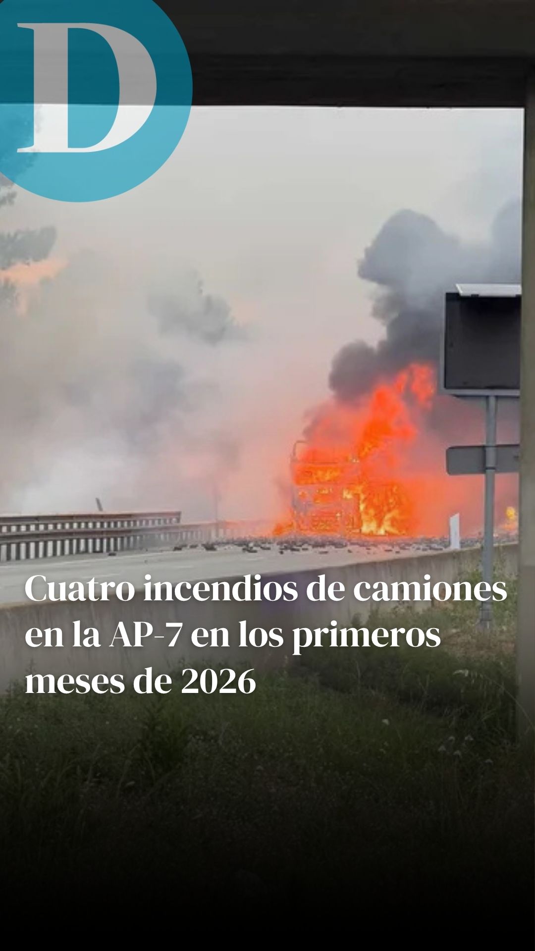El camión que cruzó la bola de fuego: Catalunya suma 18 incendios en la AP-7 desde la liberación de los peajes