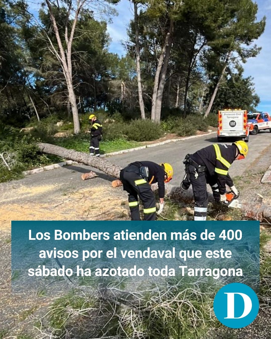 Los Bombers atienden más de 400 avisos por el vendaval que azota toda la provincia de Tarragona