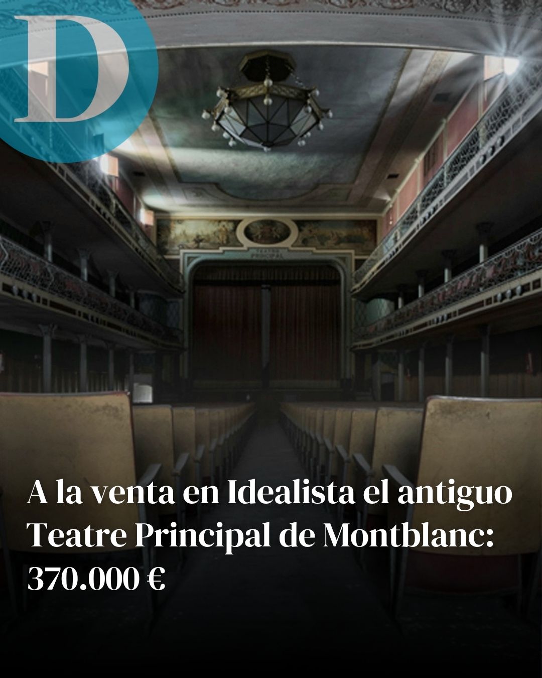 Venden en Idealista el antiguo Teatre Principal de Montblanc por 370.000 euros