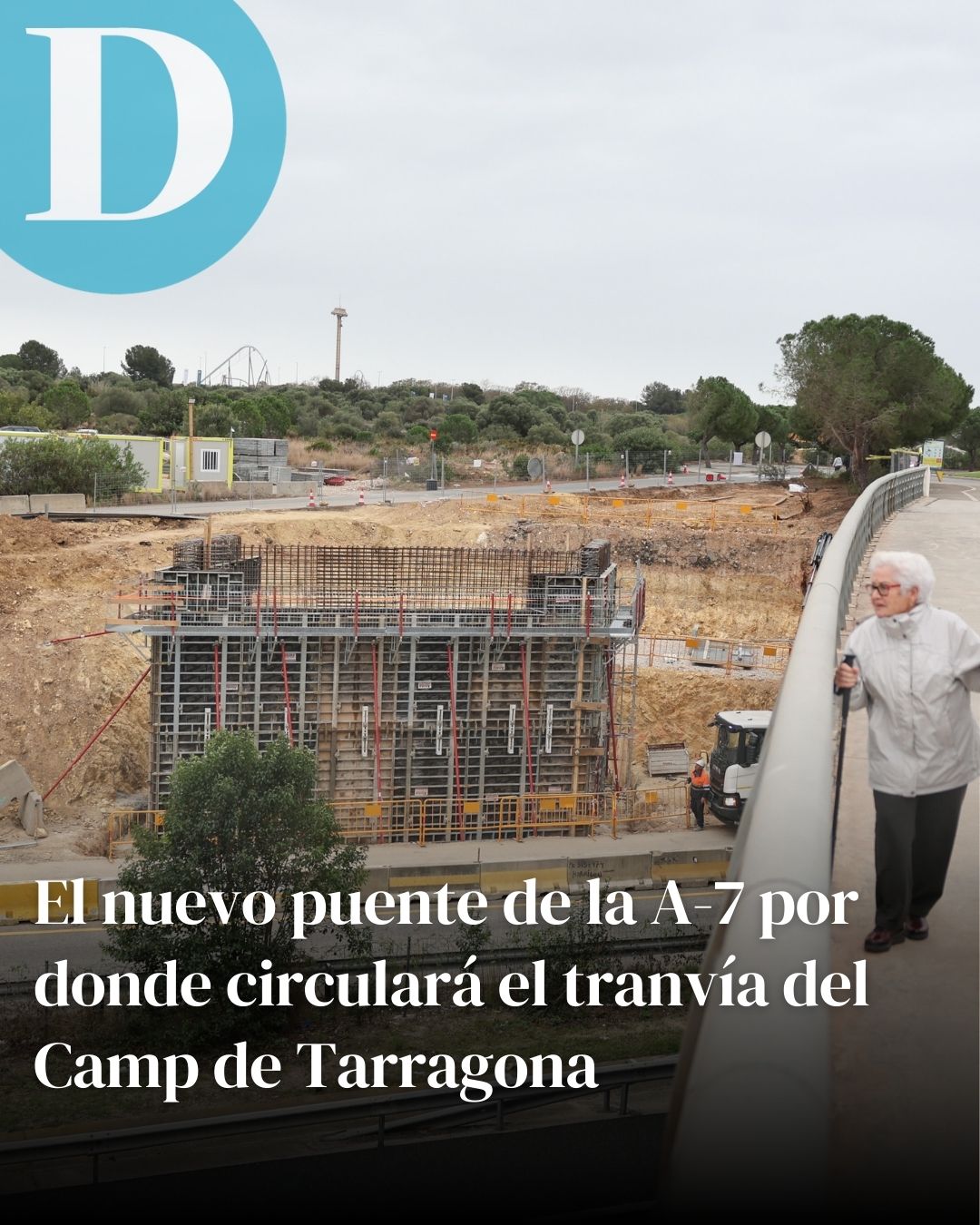 El nuevo puente de la A-7 por donde circulará el tranvía del Camp de Tarragona