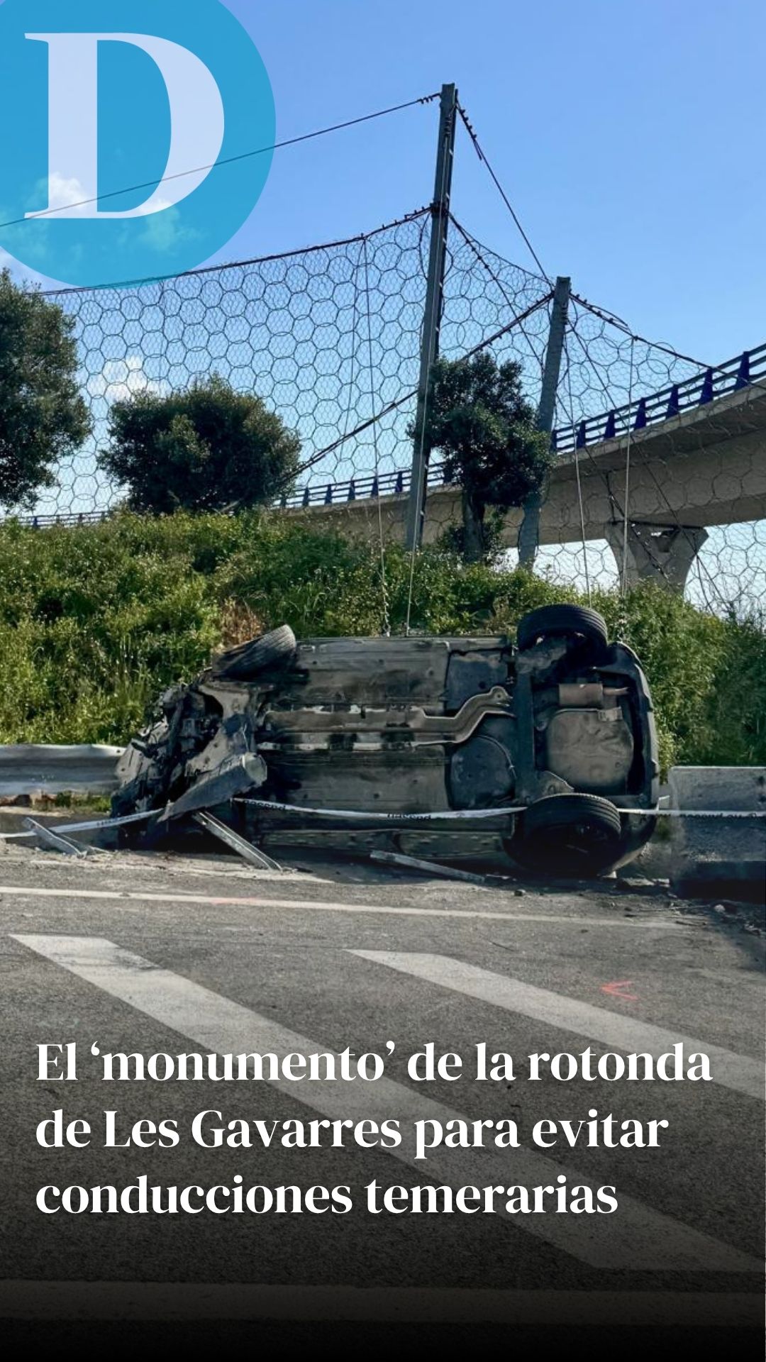 El 'monumento' de Les Gavarres dedicado a conductores temerarios que circulan entre Reus y Tarragona