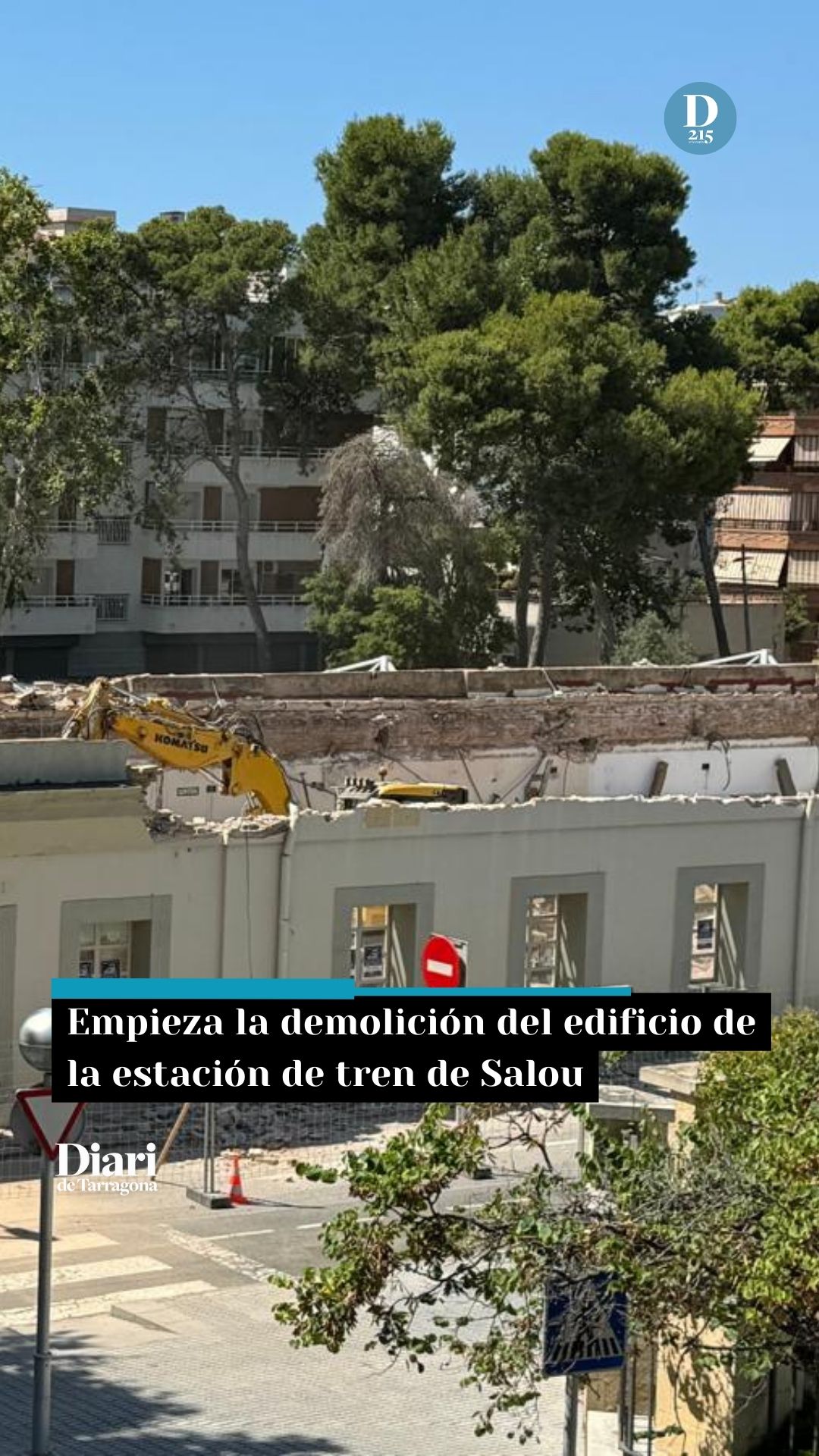 Empieza la demolición del edificio de la estación de tren de Salou