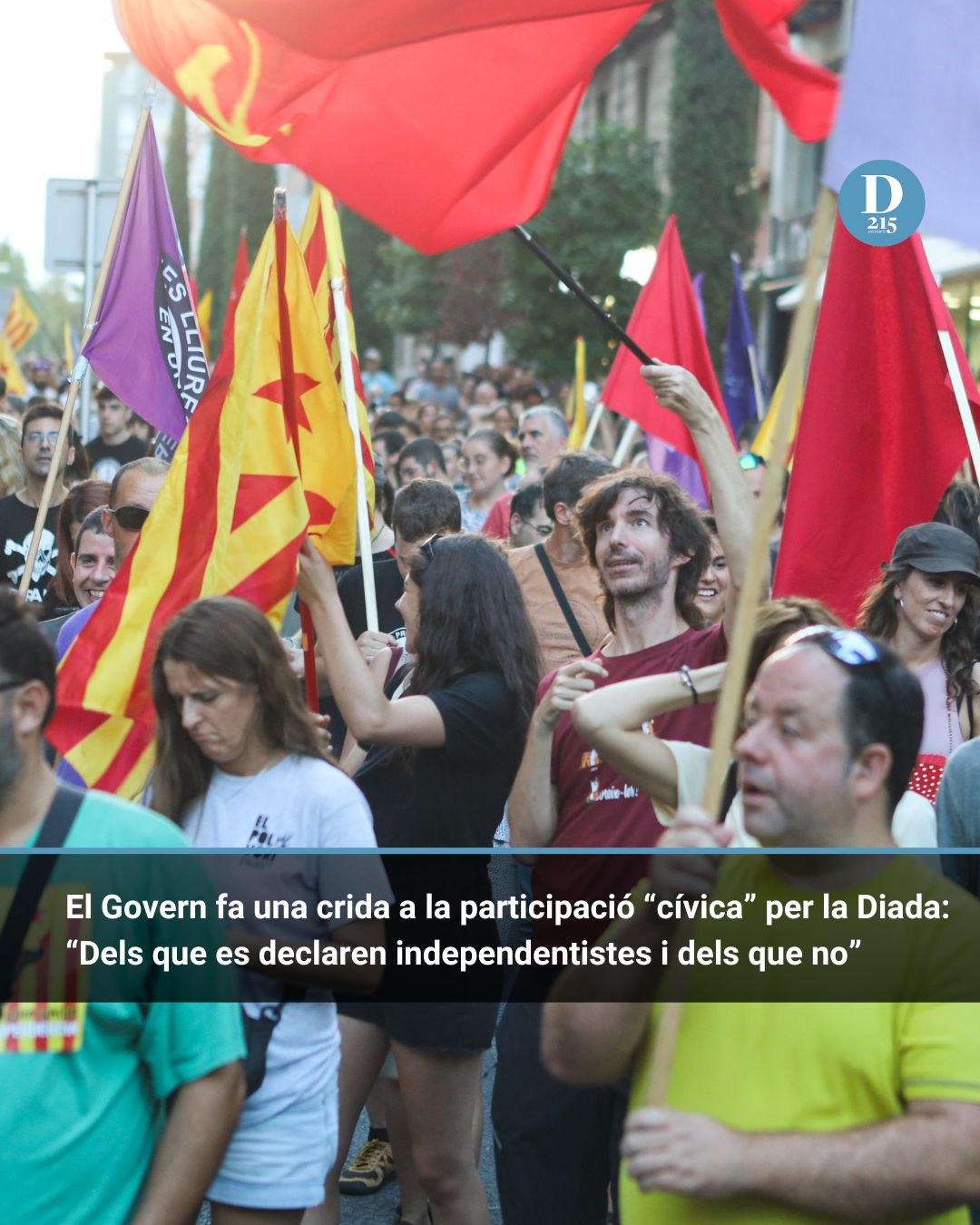 El Govern fa una crida a la participació “cívica” per la Diada: “Dels que es declaren independentistes i dels que no”