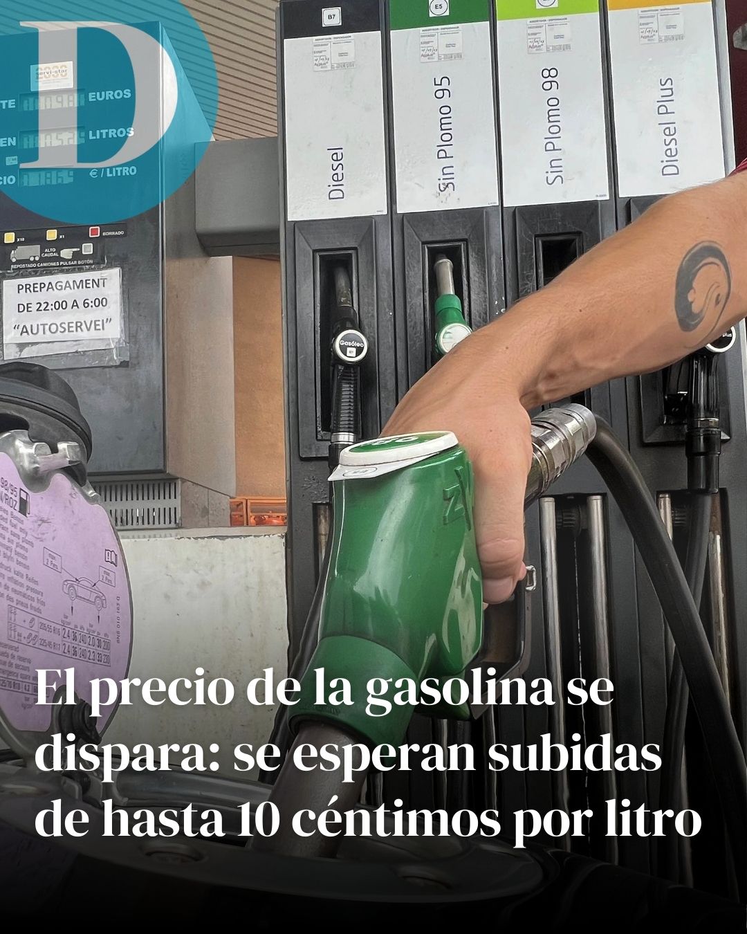 El precio de la gasolina se dispara: se esperan subidas de hasta 10 céntimos por litro