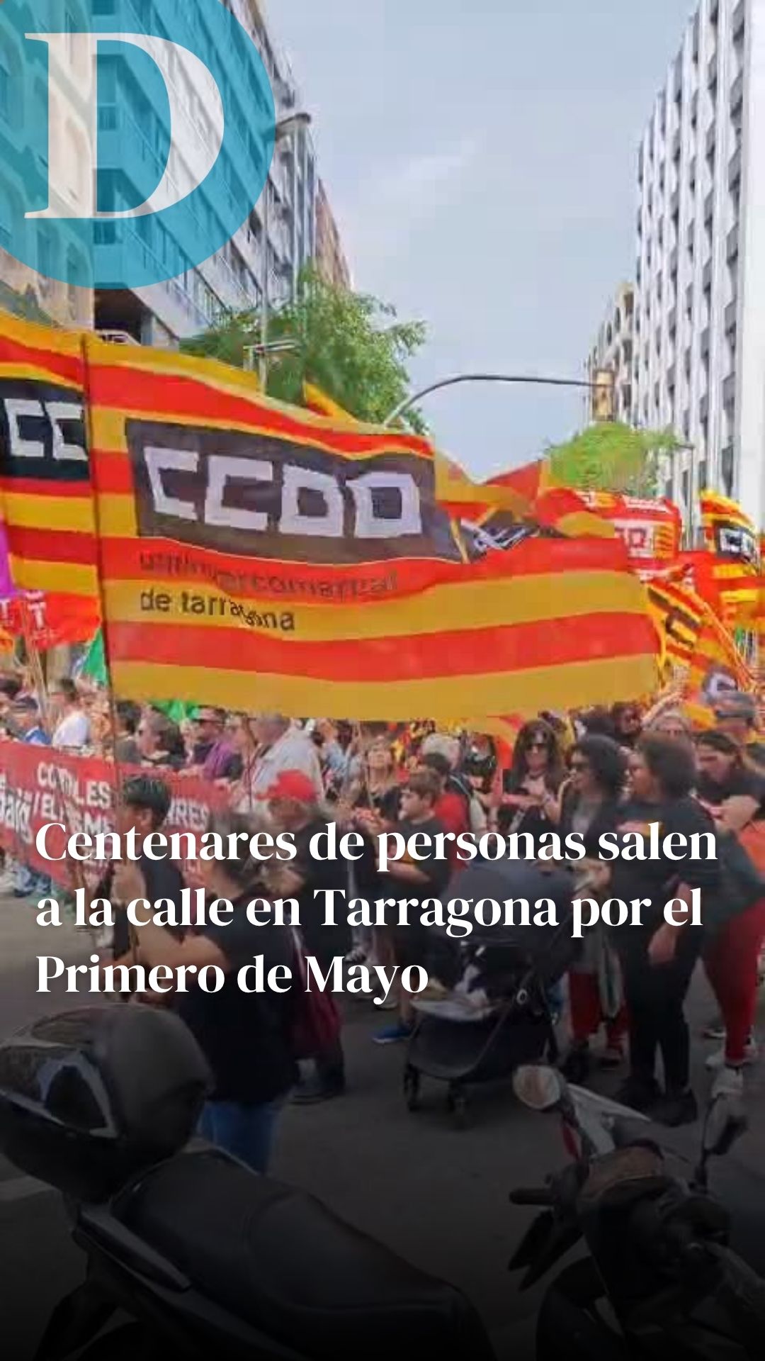 Centenares de personas salen a la calle en Tarragona por el Primero de Mayo