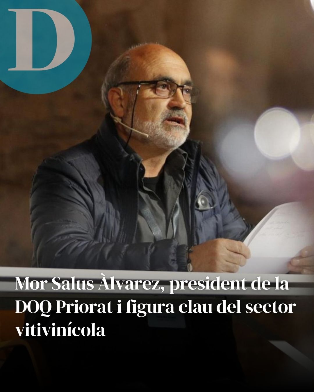 Mor Salus Àlvarez, president de la DOQ Priorat i figura clau del sector vitivinícola