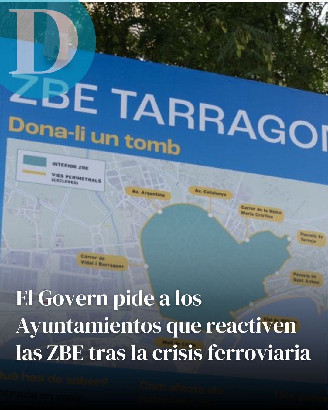 El Govern pide a los Ayuntamientos que reactiven las ZBE tras la crisis ferroviaria