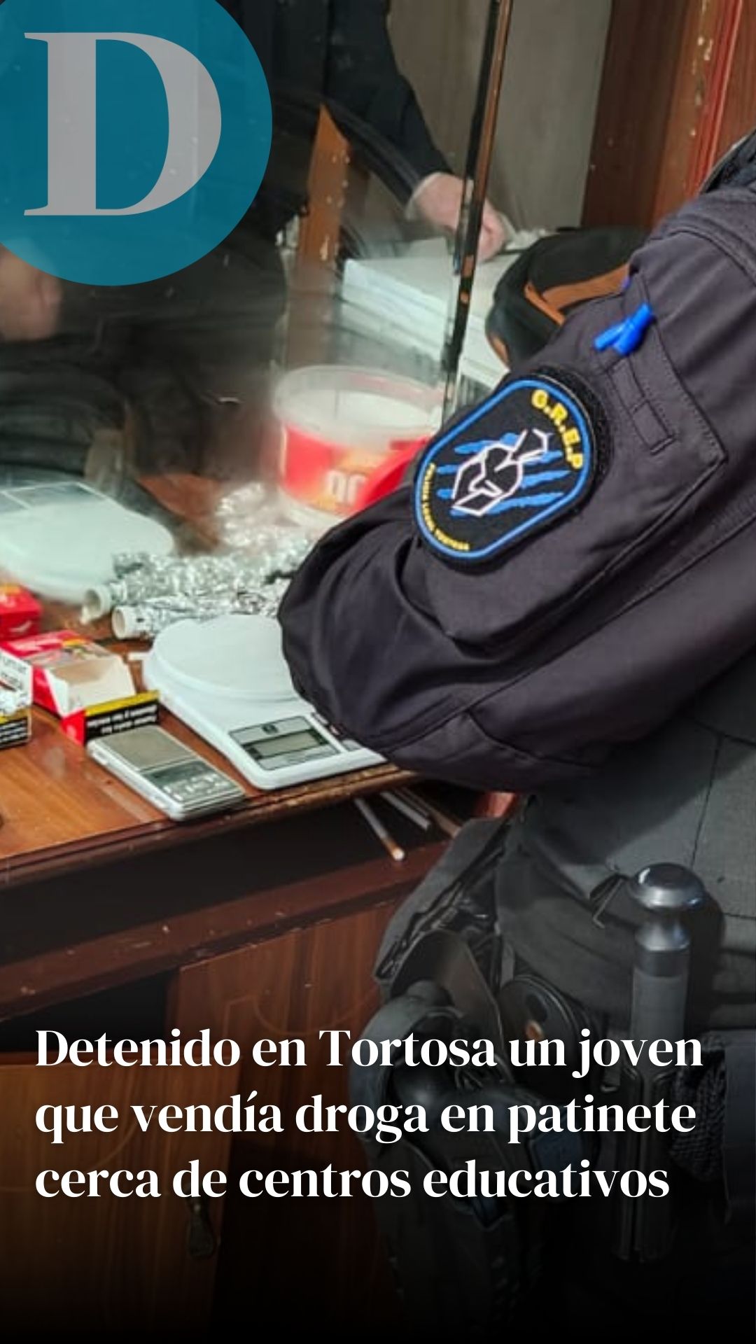 Detenido en Tortosa un joven que vendía droga en patinete cerca de centros educativos