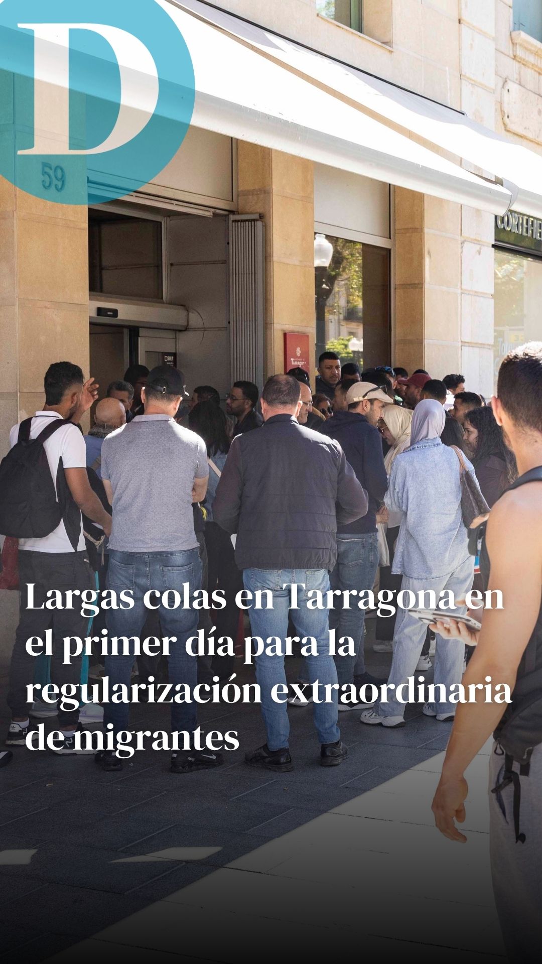 Largas colas en Tarragona en el primer día para la regularización extraordinaria de migrantes