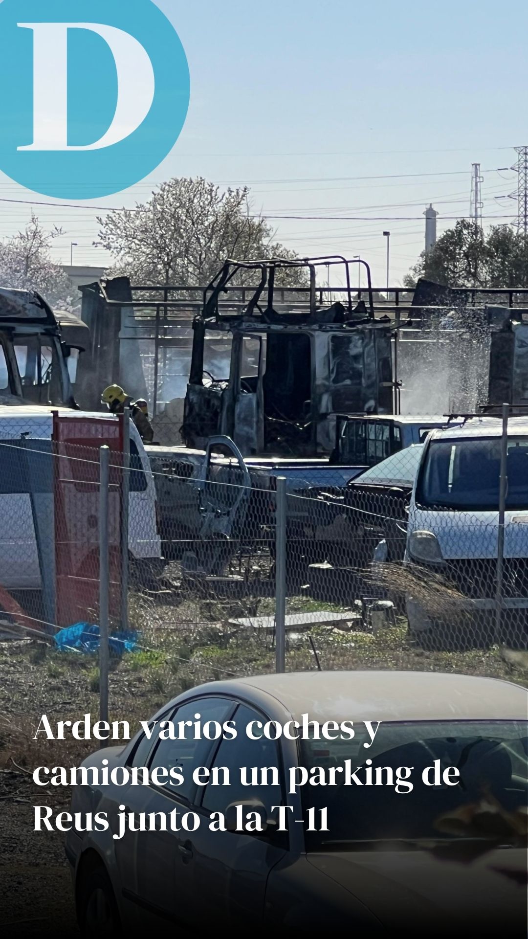 Queman varios camiones y vehículos en la zona de Mas de Riera de Reus