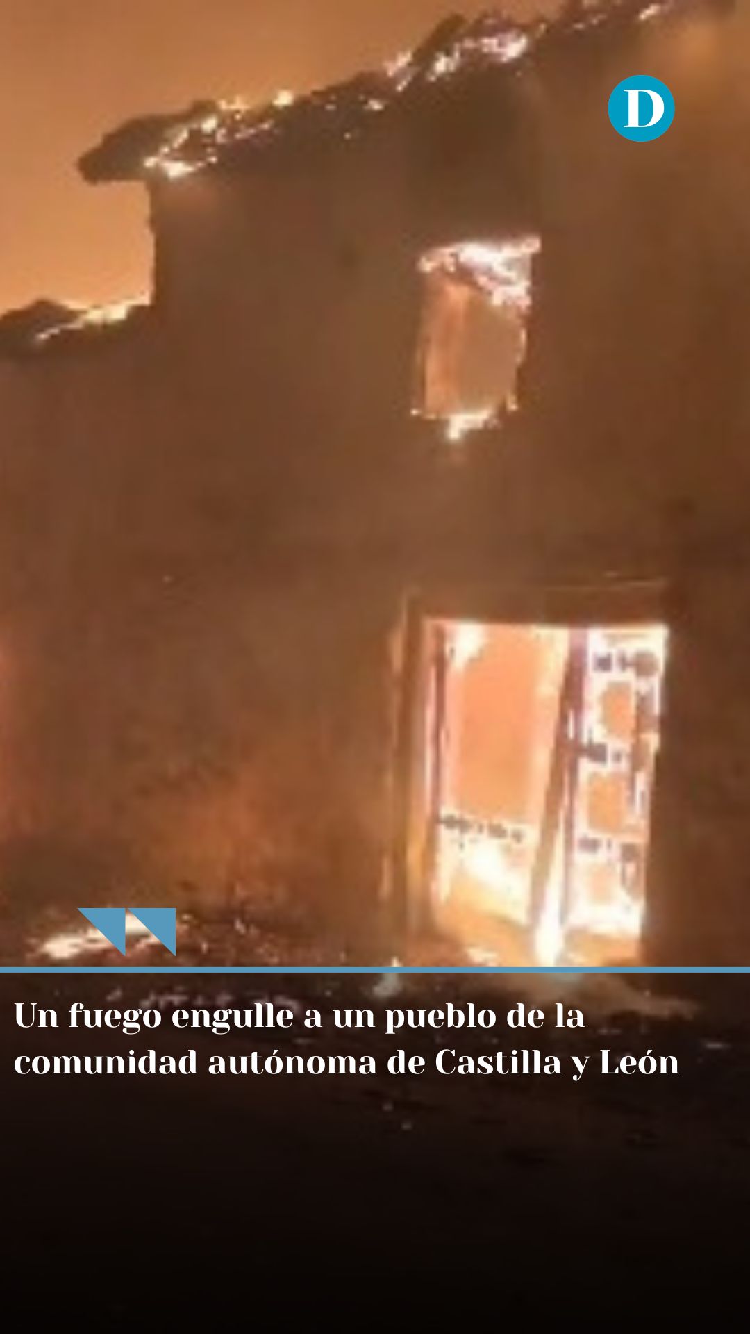 El fuego engulle el pueblo leonés de Palacios de Jamuz