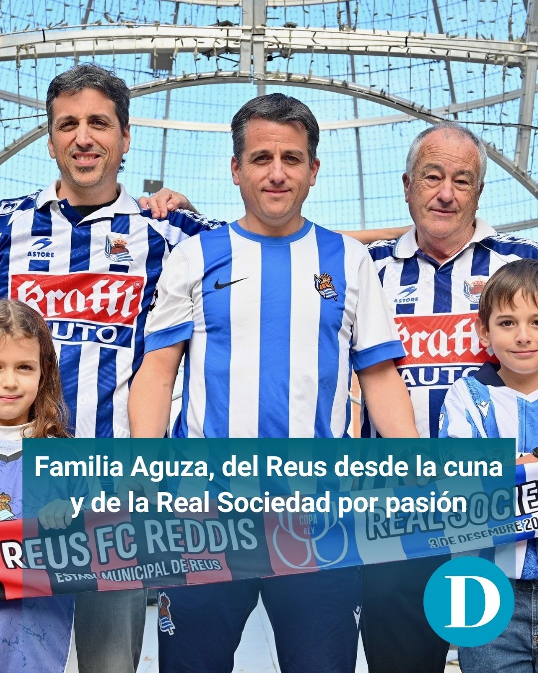 Familia Aguza, del Reus desde la cuna y de la Real por pasión