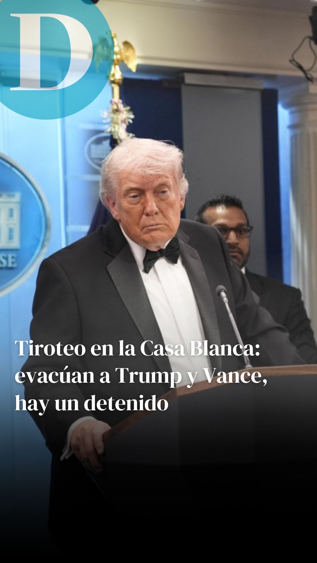 Tiroteo en la Casa Blanca: evacúan a Trump y Vance, hay un detenido