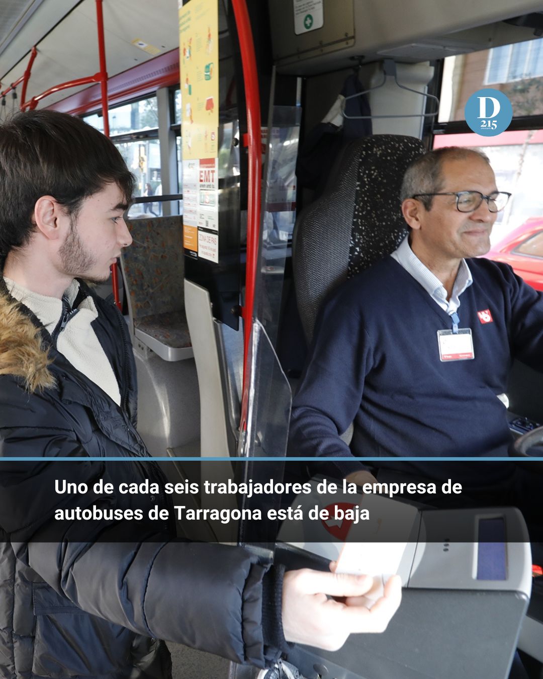 Uno de cada seis trabajadores de la Empresa Municipal de Transports de Tarragona está de baja