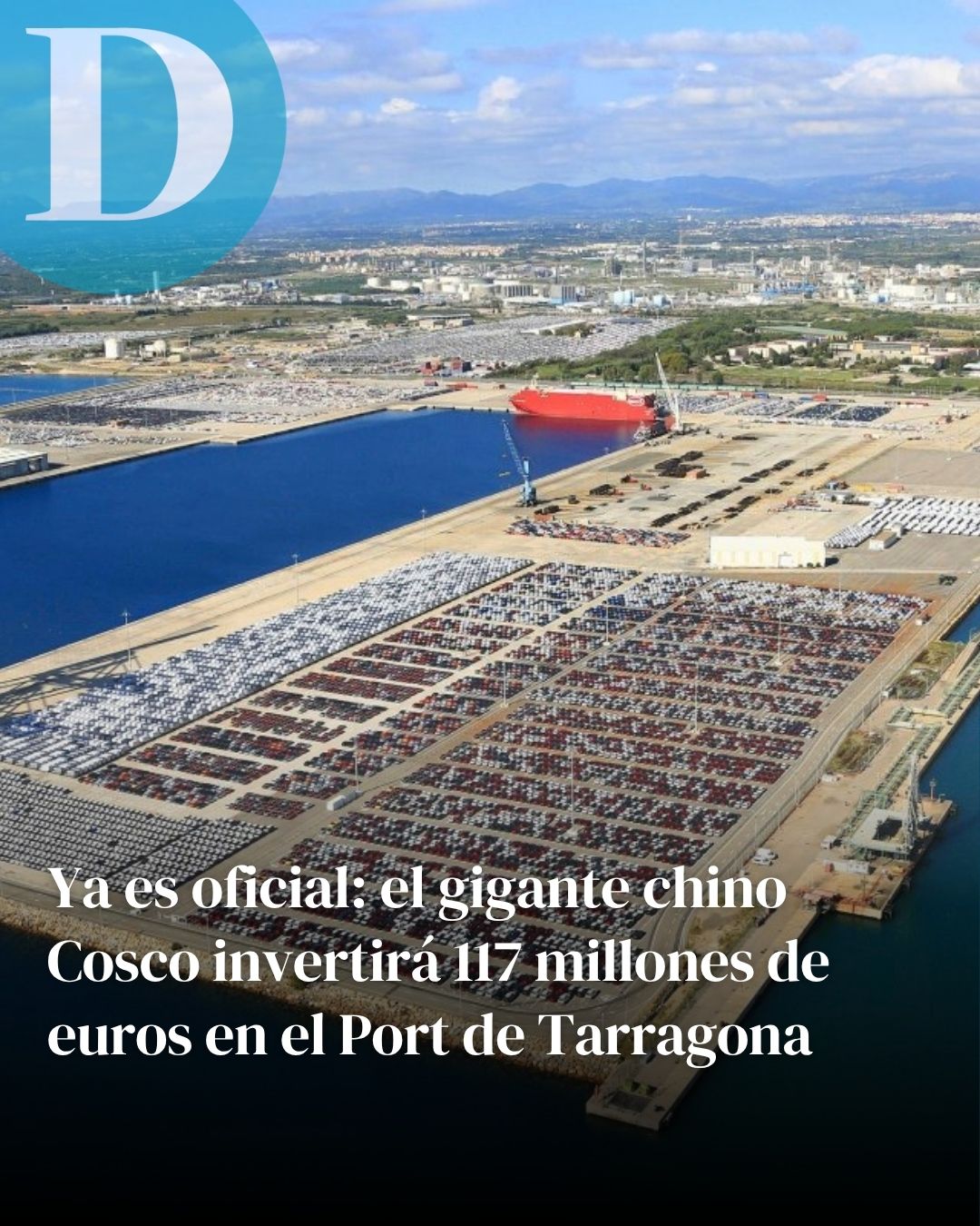 Ya es oficial: el gigante chino Cosco invertirá 117 millones de euros en el Port de Tarragona